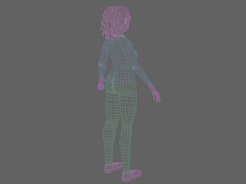 Cartoon cute Woman V28910 3D Модель