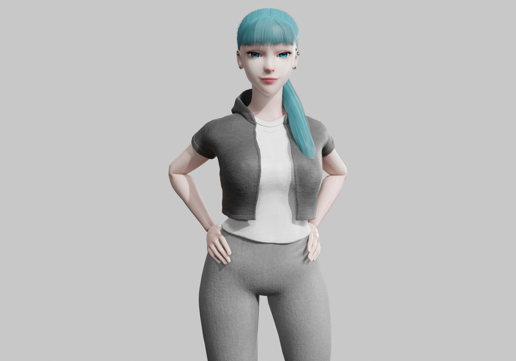 Cartoon Pretty Woman V27975 3D Model .c4d .max .obj .3ds .fbx .stl .blend 