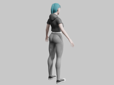 Cartoon Pretty Woman V27975 3D Model