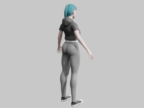 Cartoon Pretty Woman V27975 3D Model
