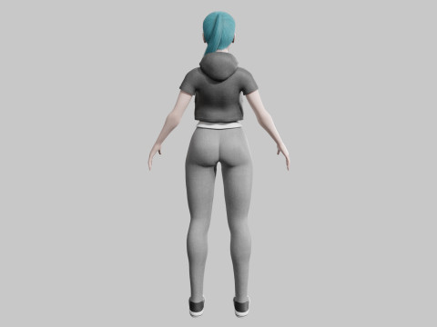 Cartoon Pretty Woman V27975 3D Model