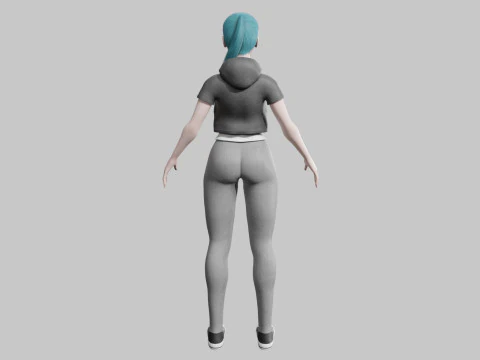 Cartoon Pretty Woman V27975 3D Model