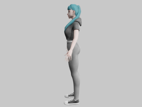Cartoon Pretty Woman V27975 3D Model