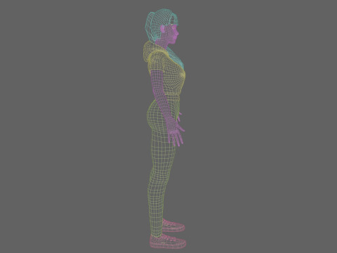Cartoon Pretty Woman V27975 3D Model