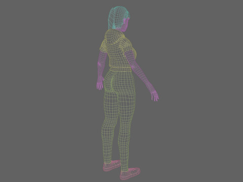 Cartoon Pretty Woman V27975 3D Model