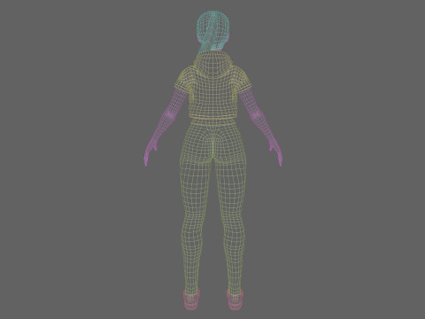 Cartoon Pretty Woman V27975 3D Model