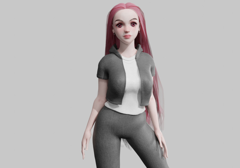 Classic Basic Woman V34569 Model 3D .c4d .max .obj .3ds .fbx .stl .blend