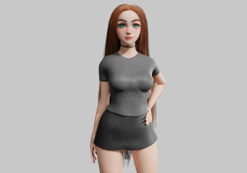Classic cute Woman V38730 Modelo 3D .c4d .max .obj .3ds .fbx .stl .blend