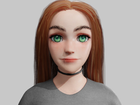 Classic cute Woman V38730 Modelo 3D