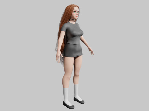 Classic cute Woman V38730 Modelo 3D