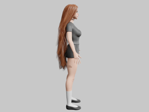 Classic cute Woman V38730 Modelo 3D