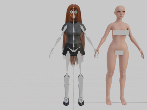 Classic cute Woman V38730 Modelo 3D