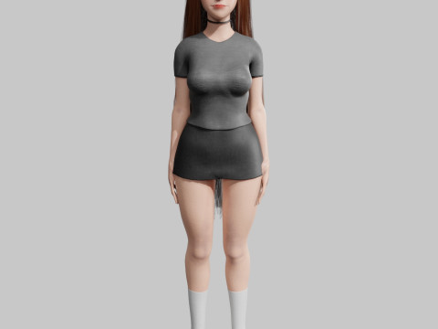 Classic cute Woman V38730 Modelo 3D