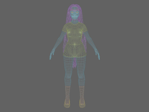 Classic cute Woman V38730 Modelo 3D