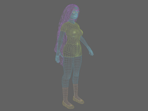 Classic cute Woman V38730 Modelo 3D