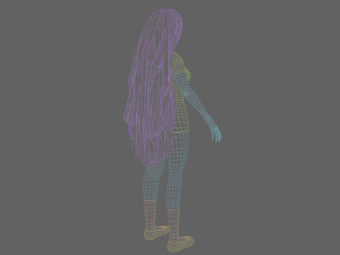Classic cute Woman V38730 Modelo 3D