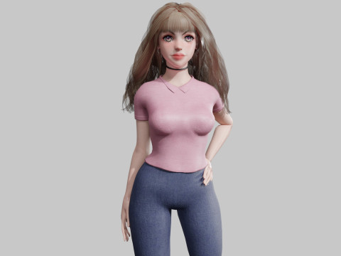 Classic Pretty Woman V32001 3D-Modell