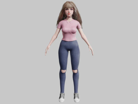 Classic Pretty Woman V32001 3D Model