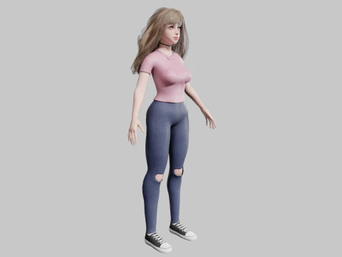 Classic Pretty Woman V32001 3D Model