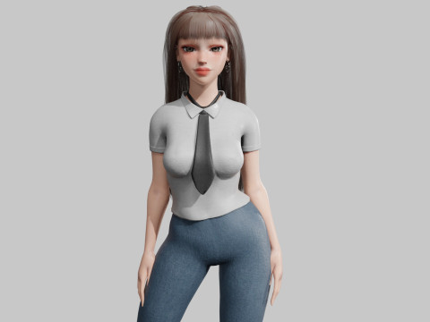 Cool Basic Woman V35794 3D 모델