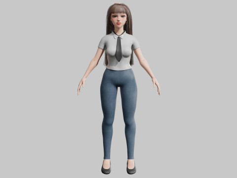 Cool Basic Woman V35794 3D 模型