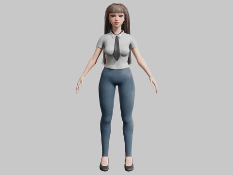 Cool Basic Woman V35794 3D Model