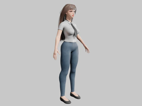 Cool Basic Woman V35794 3D Model