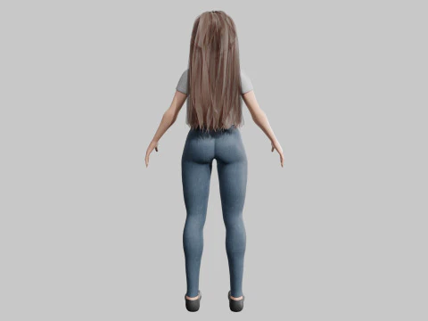 Cool Basic Woman V35794 3D Model