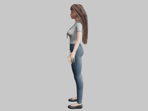 Cool Basic Woman V35794 3D 模型