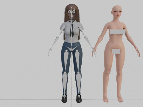 Cool Basic Woman V35794 3D Model