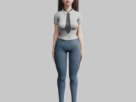 Cool Basic Woman V35794 3D Model