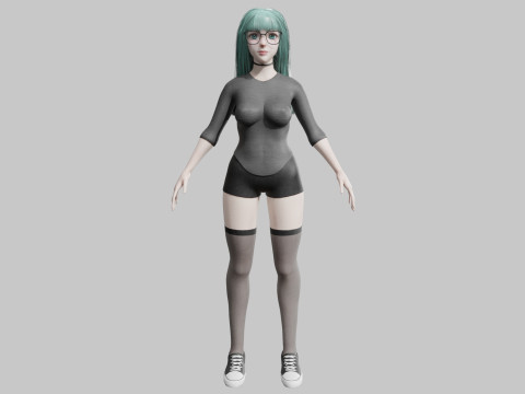 Cool cute Woman V31314 3D Модель