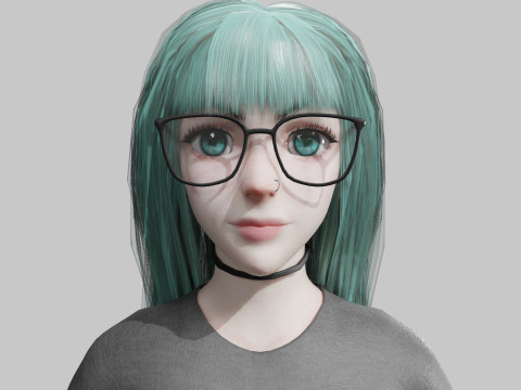 Cool cute Woman V31314 3D Модель