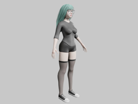 Cool cute Woman V31314 3D Модель