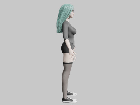 Cool cute Woman V31314 3D Модель