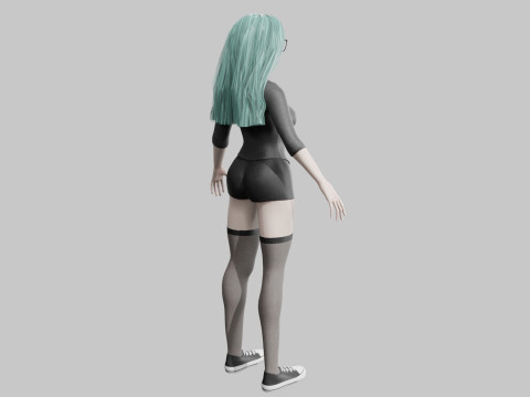 Cool cute Woman V31314 3D Модель