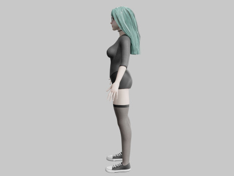 Cool cute Woman V31314 3D Модель