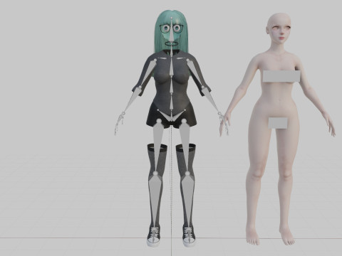 Cool cute Woman V31314 3D Модель