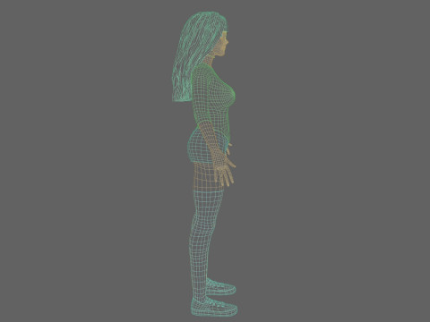 Cool cute Woman V31314 3D Модель