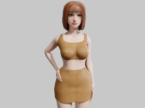 Mulher bonita legal V32947 Modelo 3D