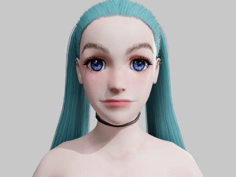 Cute Basic Woman V32686 3D 模型