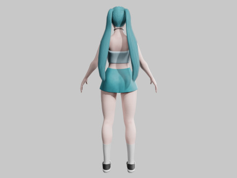 Cute Basic Woman V32686 3D 模型