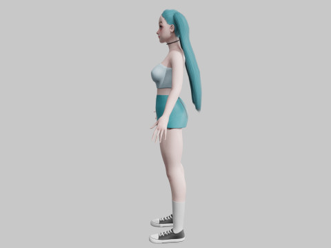 Cute Basic Woman V32686 3D 模型