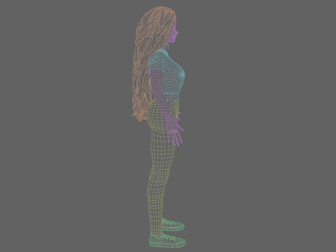 Cute Beautiful woman V22400 3D Model