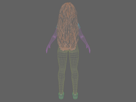 Cute Beautiful woman V22400 3D Model