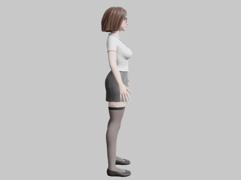 Cute Cartoon woman V41814 3D Model
