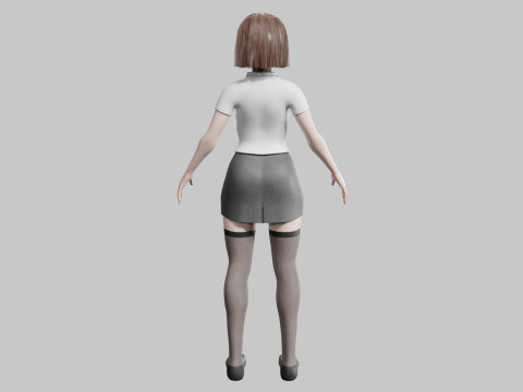 Cute Cartoon woman V41814 3D Model