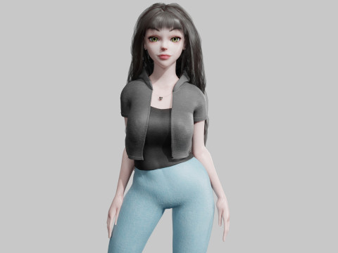 Cute classic Woman V29174 3D 모델