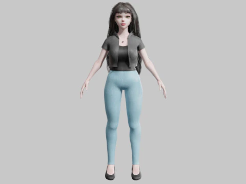 Cute classic Woman V29174 3D Model