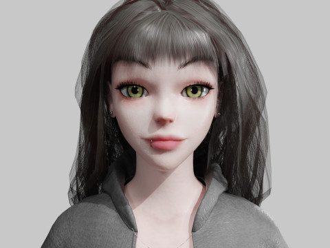 Cute classic Woman V29174 3D Model